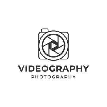 videography photography camera logo vector icon design