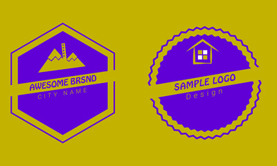 Special logo design Yellow and Purple Color 