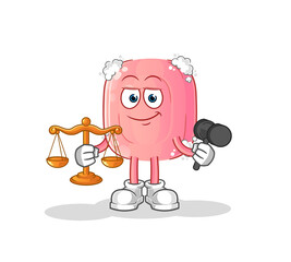 soap lawyer cartoon. cartoon mascot vector