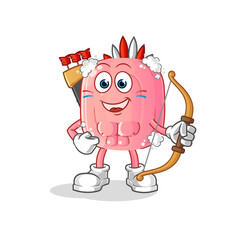 soap native american tribe. cartoon mascot vector