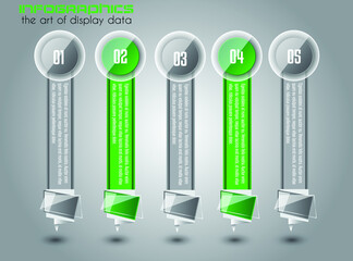 Infographics modern template to classify data and informations.