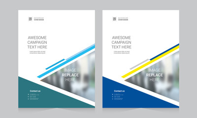 Cover design for annual report and business catalog, magazine, flyer or booklet. Brochure template layout. A4 cover vector EPS-10
