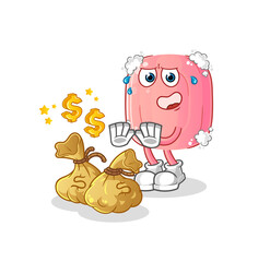 soap refuse money illustration. character vector