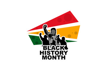 Black History Month Vector Illustration. Suitable for greeting card, poster and banner. 