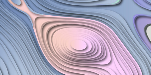 Abstract background with circles and waves Modern and similar with violet light waves in agate structure closeup with color full design and illustration.