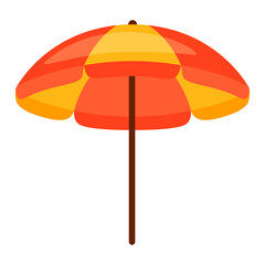 Illustration of beach parasol. Summer image for holiday or vacation.