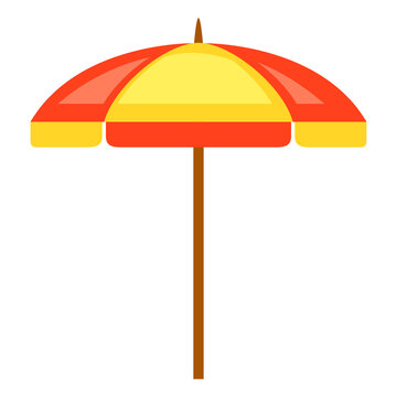 Illustration of beach parasol. Summer image for holiday or vacation.