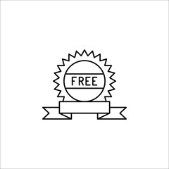 Free vector illustration on white background. Free tag, badge, tag. eps 10. color editable