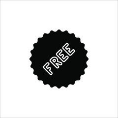 Free vector illustration on white background. Free tag, badge, tag. eps 10. color editable