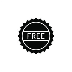 Free vector illustration on white background. Free tag, badge, tag. eps 10. color editable