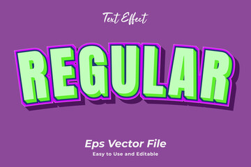 Regular text effect. editable and easy to use. premium vector