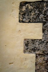 Vintage stone and stucco wall texture