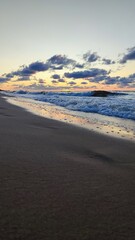 Wieczór nad morzem.