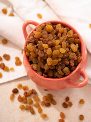 Raisins as background Grape Raisin texture.