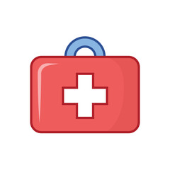 Vector color icon with first aid kit