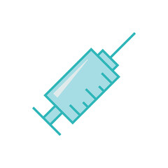 Vector color icon with syringe