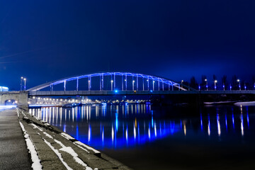 Fototapeta na wymiar Bridge in Szeged crossing the river Tisza