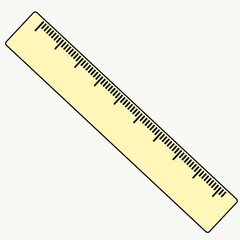 Simple ruler vector icon, ruler in trendy flat style