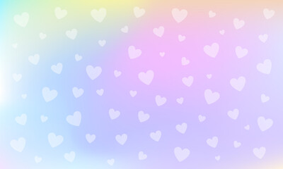 ポップなハートの背景（グラデーション）