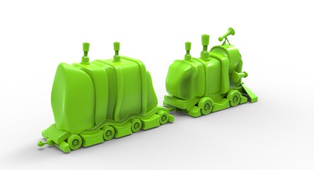 3d illustration of the kids' train
