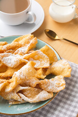Faworki, Chrusty, Angel Wings, traditional Polish pastries served during Carnival