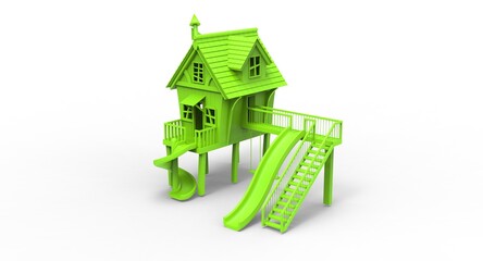3d illustration of the kids' playground
