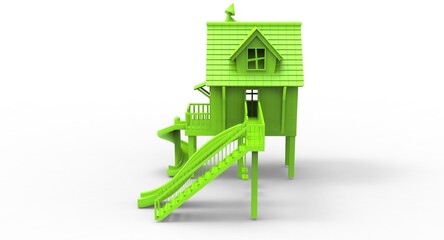 3d illustration of the kids' playground
