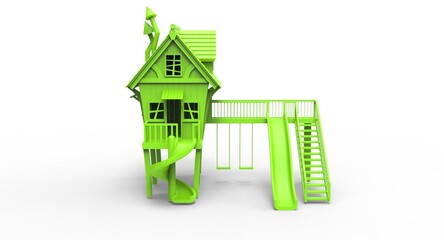 3d illustration of the kids' playground
