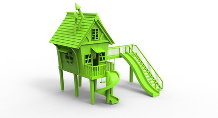 3d illustration of the kids' playground
