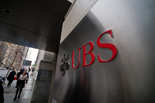 MELBOURNE, AUSTRALIA - JULY 26, 2018: UBS Investment Bank Head Quarter Building In Melbourne Australia