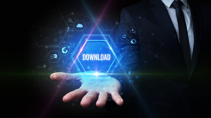 Man hand holding social inscription