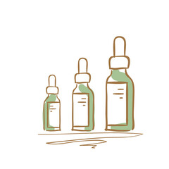 Design doodle art vector illustration of women makeup property