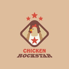 chicken rooster concept mascot logo