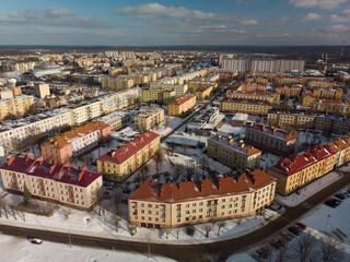 Fototapeta na wymiar Skarżysko-Kamienna zimą/Skarzysko-Kamienna town in winter/Holy Cross Voivodeship, Poland