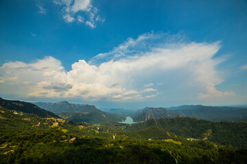 Cumulonimbus in Bergueda mountains, Barcelona, northern Spain