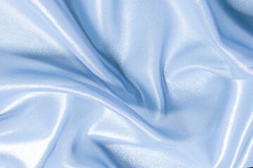 Obraz premium Blue shiny pearl fabric as a background.