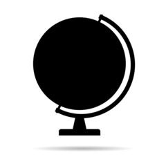 Globus map icon, Earth globe symbol, travel to world, plated for web, logo, website vector illustration