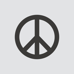 Peace sign icon isolated of flat style. Vector illustration.