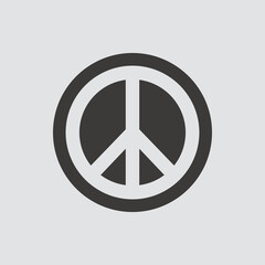 Peace sign icon isolated of flat style. Vector illustration.