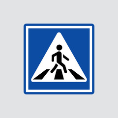 Pedestrian icon isolated of flat style. Vector illustration.