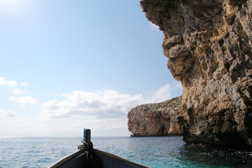 Blue Grotto cliffs in Malta