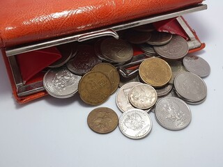 purse with coins