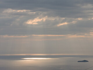 Sunrays through the clouds