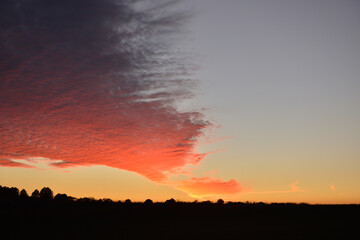 Foto de nubes al atardecer