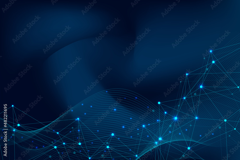 Aufkleber Big data visualization. Social network or business analytics representation. Abstract graphics. Futuristic infographic illustration.