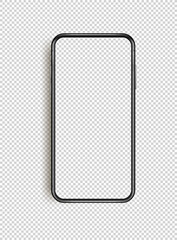 Modern smartphone with blank screen. Vector mockup