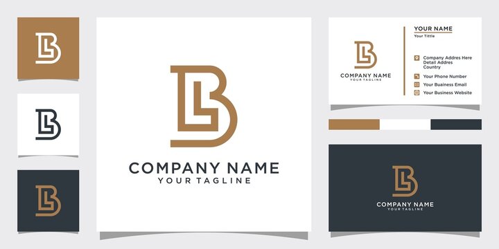 LB or BL initial letter logo design vector.
