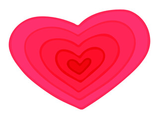 Simple hand drawn heart illustration isolated on a white background. Cute valentine's day heart doodle.