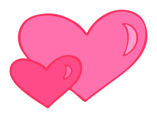 Simple hand drawn heart illustration isolated on a white background. Cute valentine's day heart doodle.