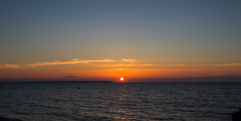 Sunset horison as seen from Whitstable, Kent